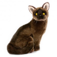 Brown Burmese Plush Cat Sitting 